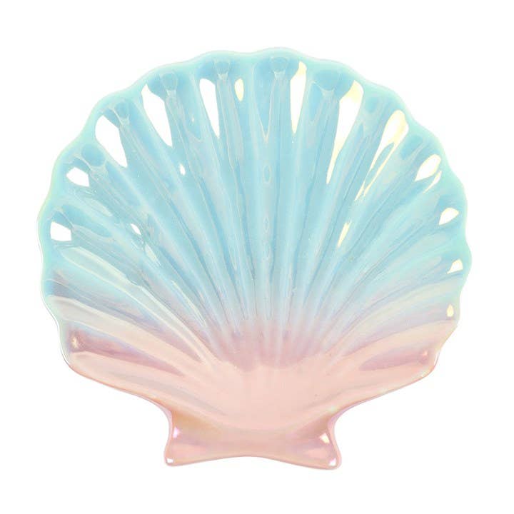 Iridescent Shell Coastal Trinket Dish