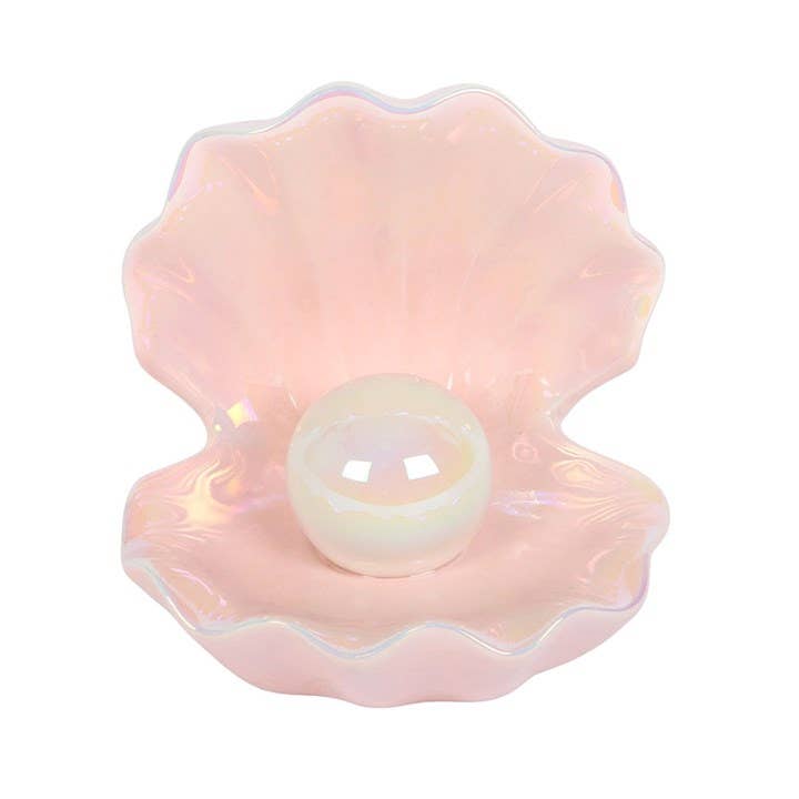 Iridescent Clam Shell Coastal Trinket Dish