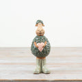 Standing Sheep Ornament with Pink Heart, 18cm