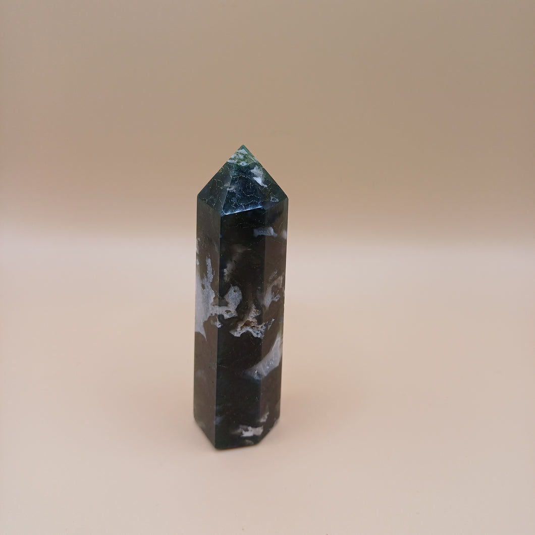 Green Moss Agate Tower
