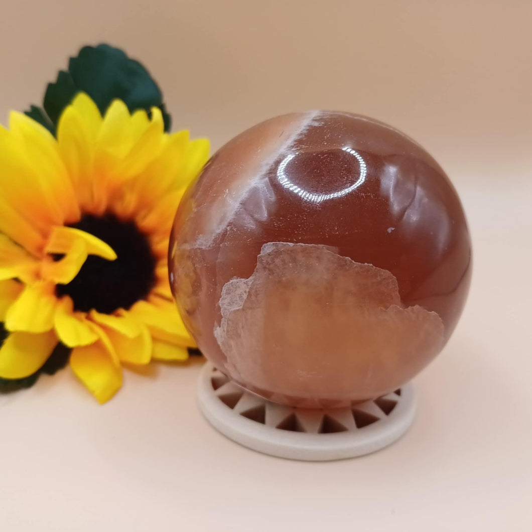 Honey Calcite Sphere