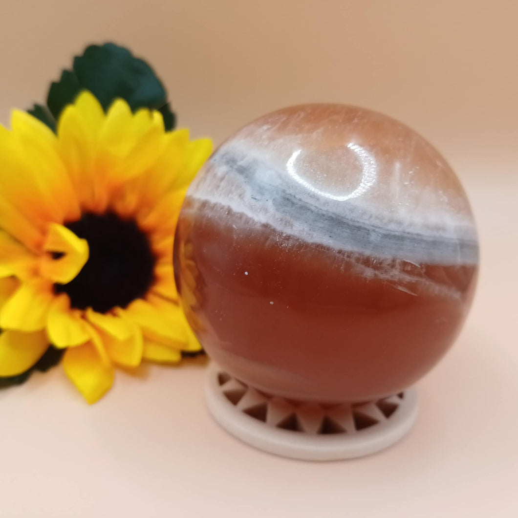 Honey Calcite Sphere