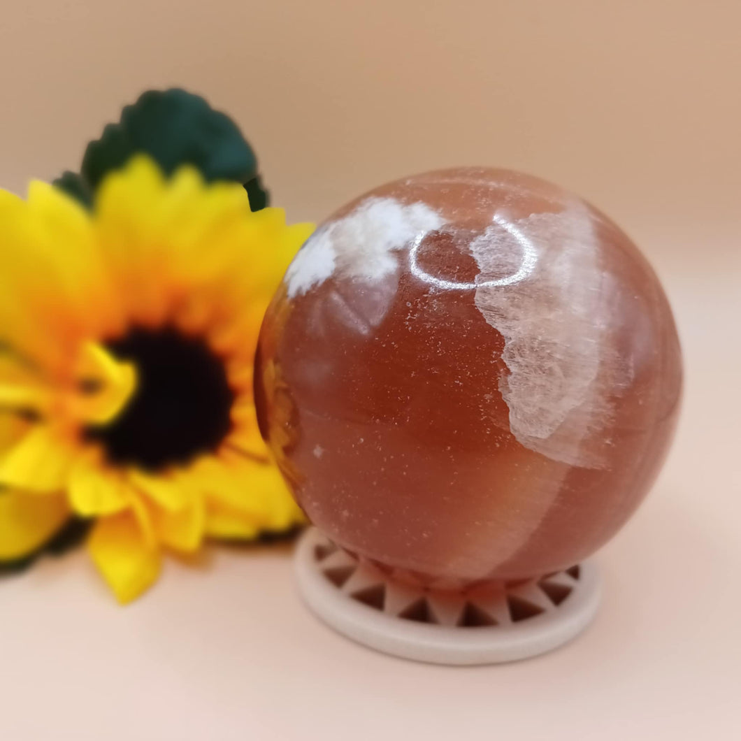 Honey Calcite Sphere