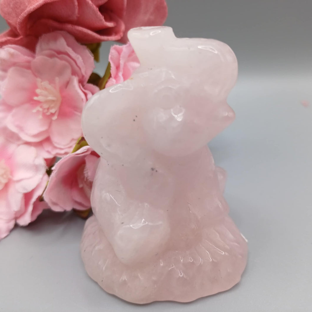 A Rose Quartz Elephant