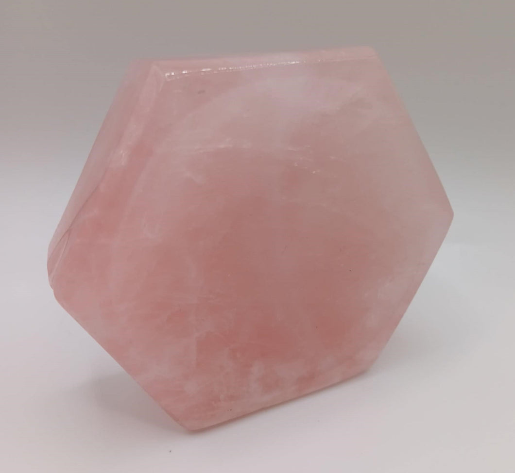 Rose Quartz Pentagon Shaped Jewellery Bowl