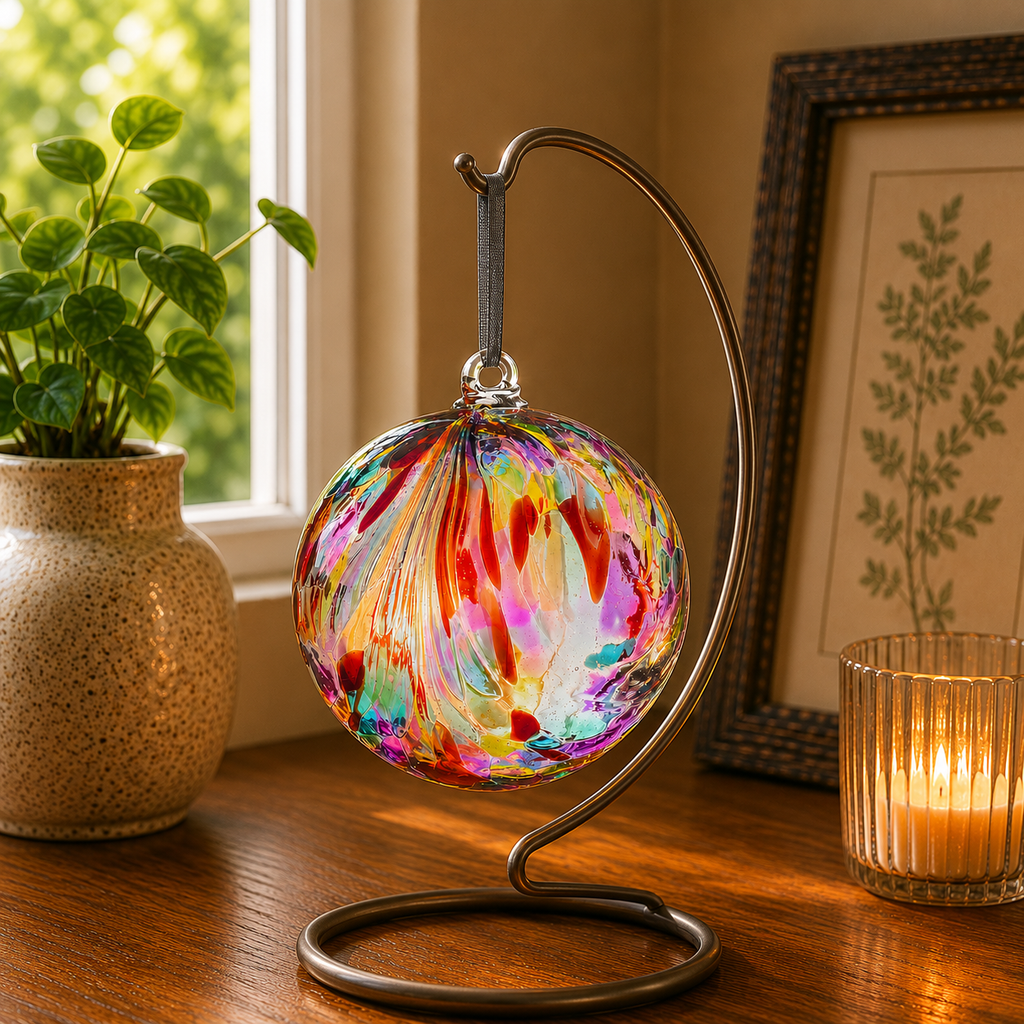 10cm Friendship Ball - Feather Design - Multicoloured
