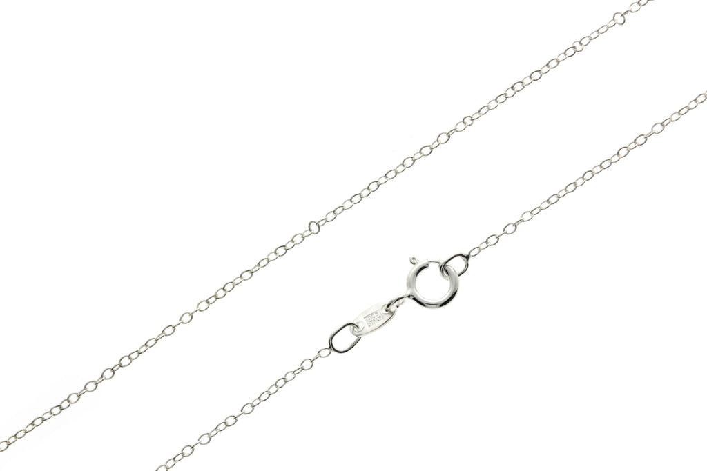 Made in Italy - 925 Sterling Silver Delicate Cable Trace Chain - GCH008: 16 inch - 41 cm