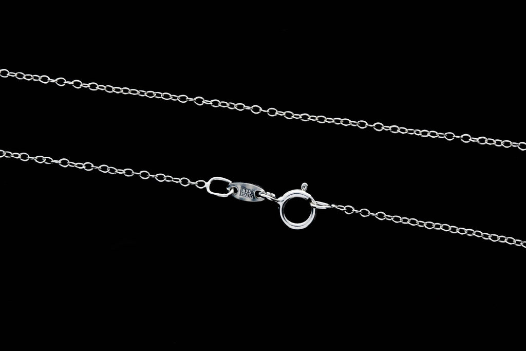 Made in Italy - 925 Sterling Silver Delicate Cable Trace Chain - GCH008: 16 inch - 41 cm