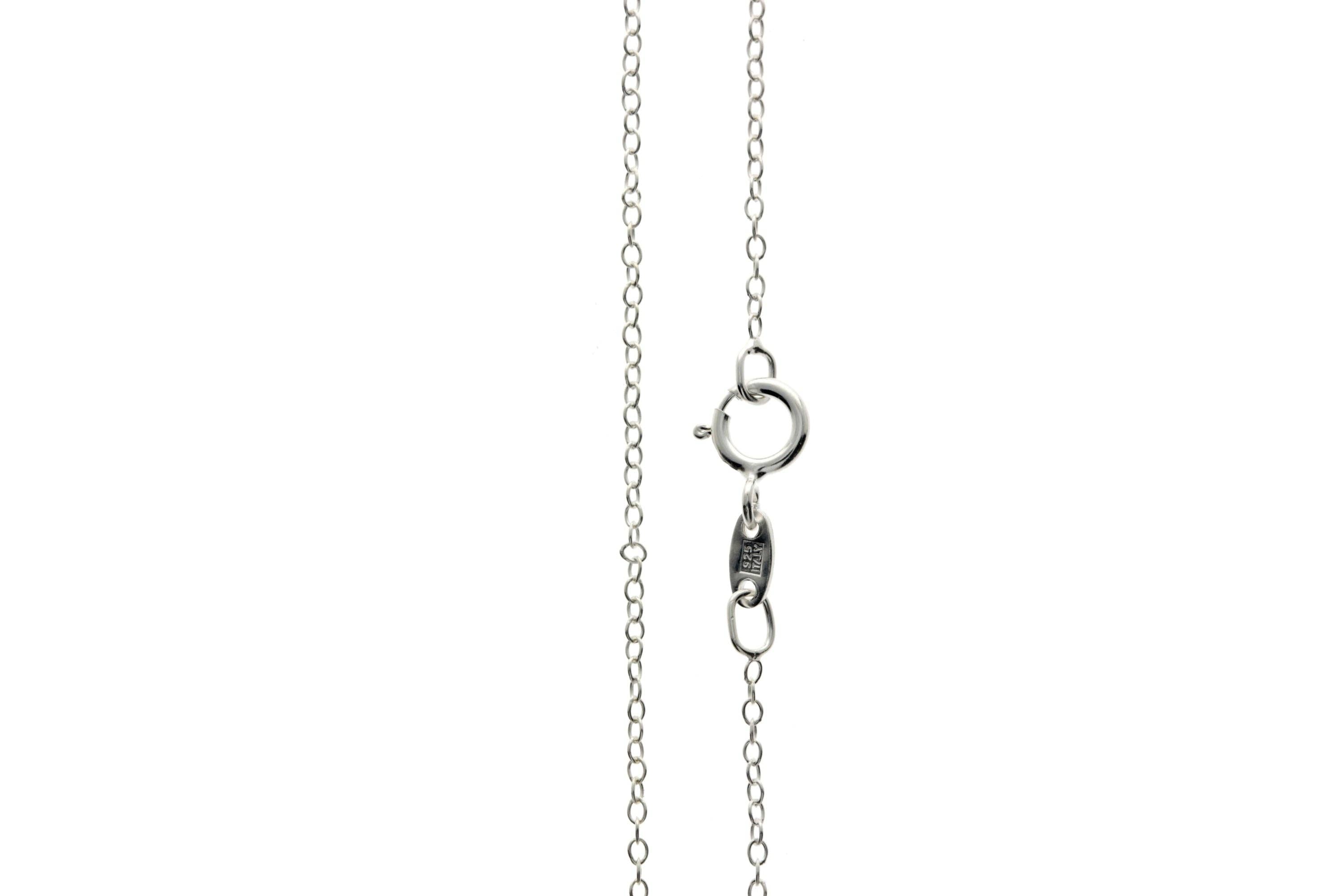Made in Italy - 925 Sterling Silver Delicate Cable Trace Chain - GCH008: 16 inch - 41 cm
