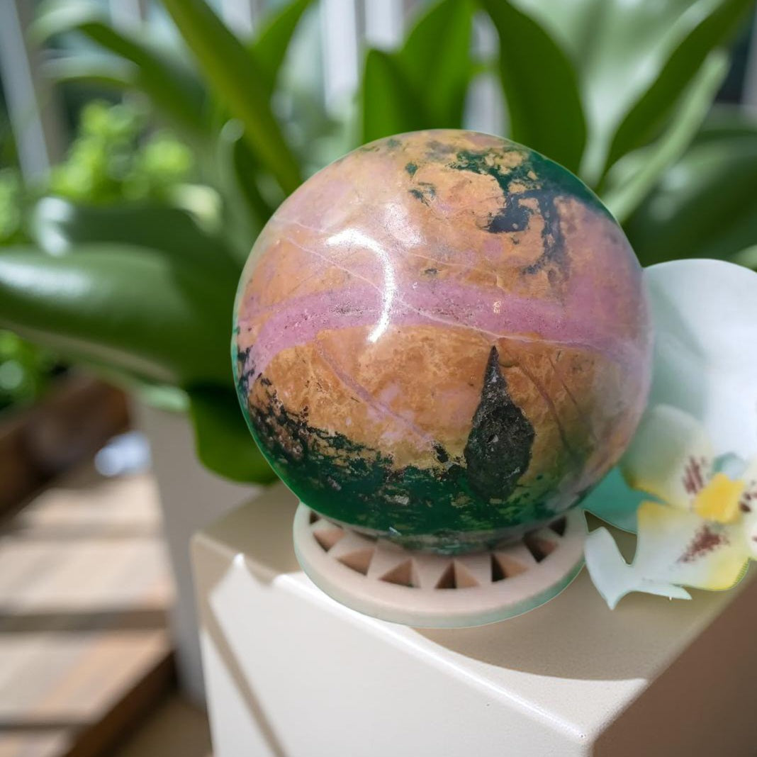 Rhodonite Sphere