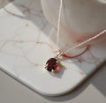 Garnet on Silver Pendant