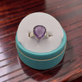Amethyst on Silver Ring