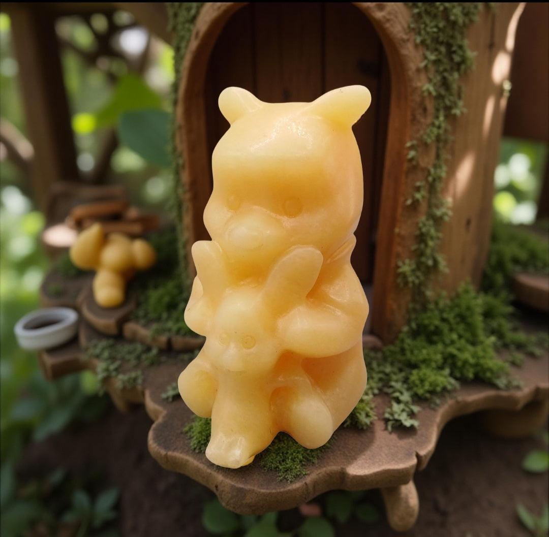 Orange Calcite Winnie the Pooh