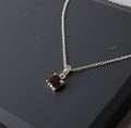 Garnet on Silver Pendant
