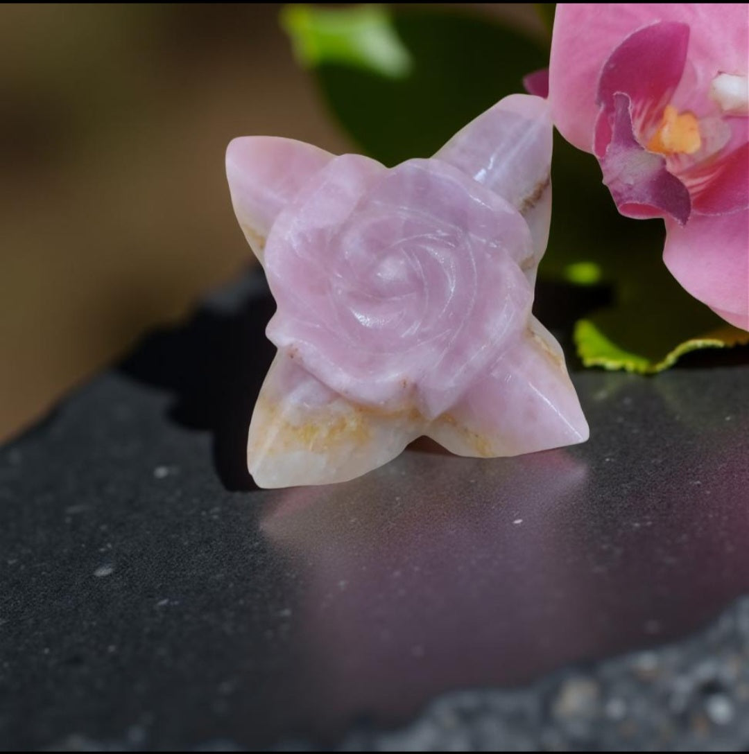 Pink Aragonite Rose