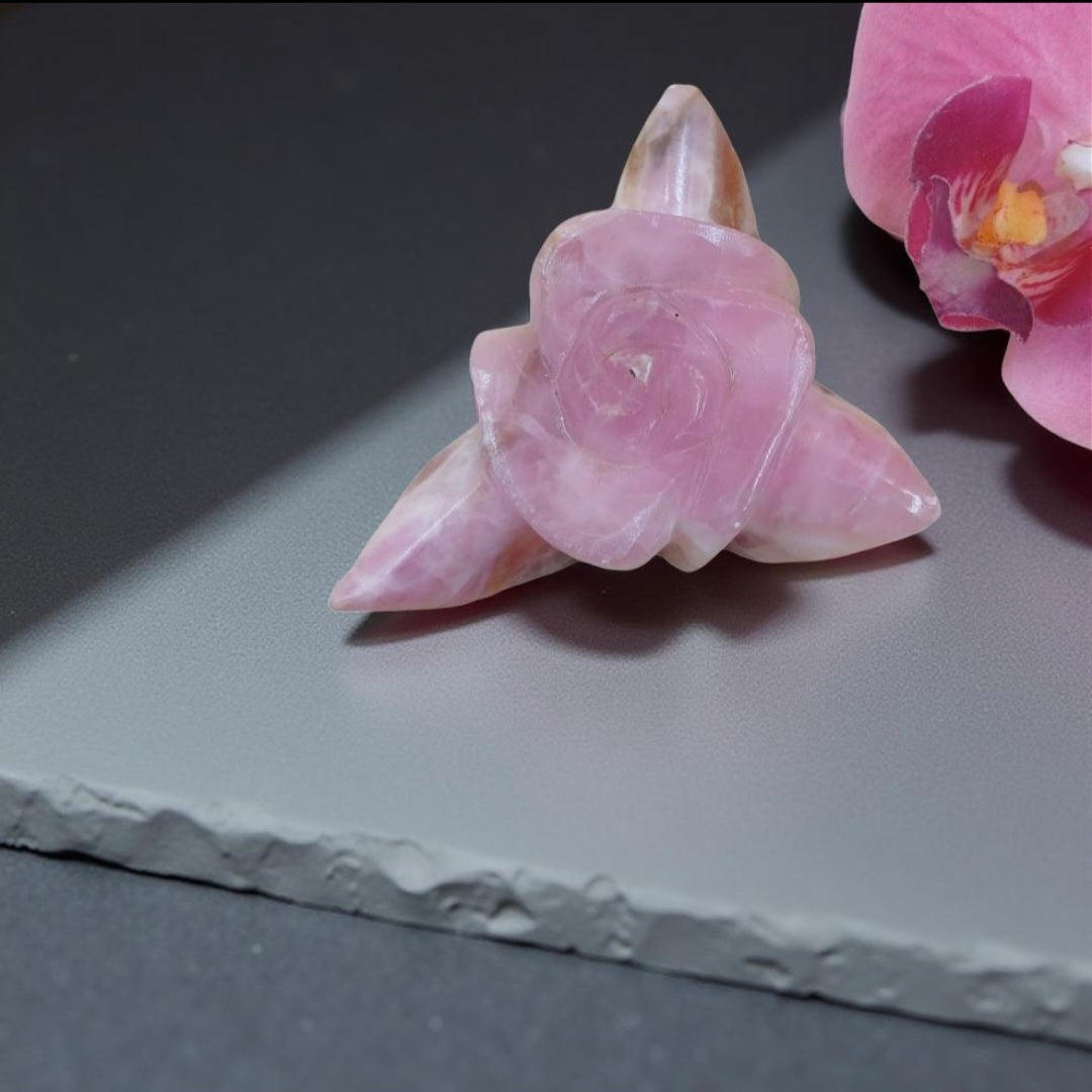 Pink Aragonite Rose