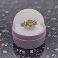 Peridot on Silver Ring
