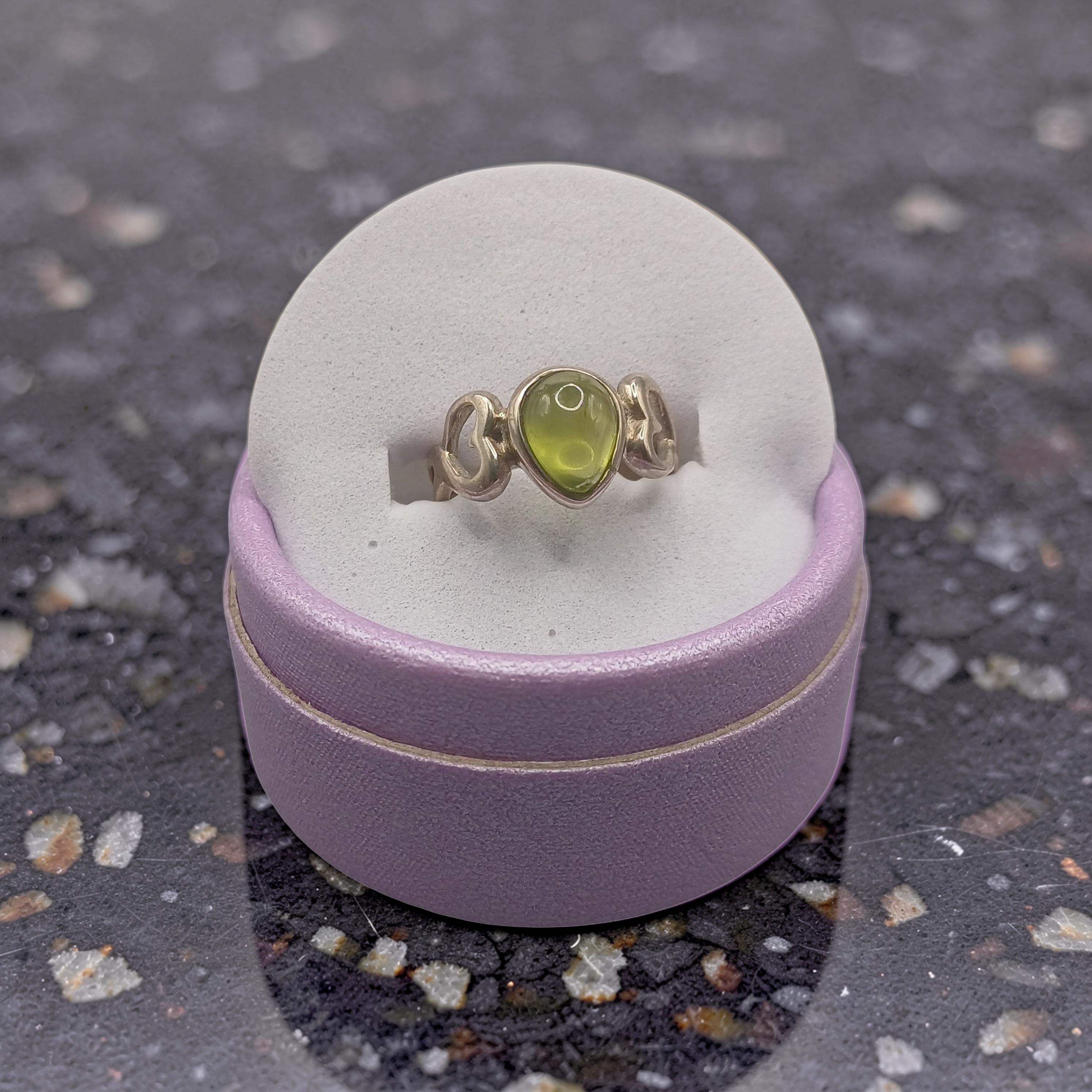 Peridot on Silver Ring