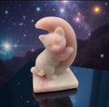 Pink Opal Crystal Cat in the moon 🌙